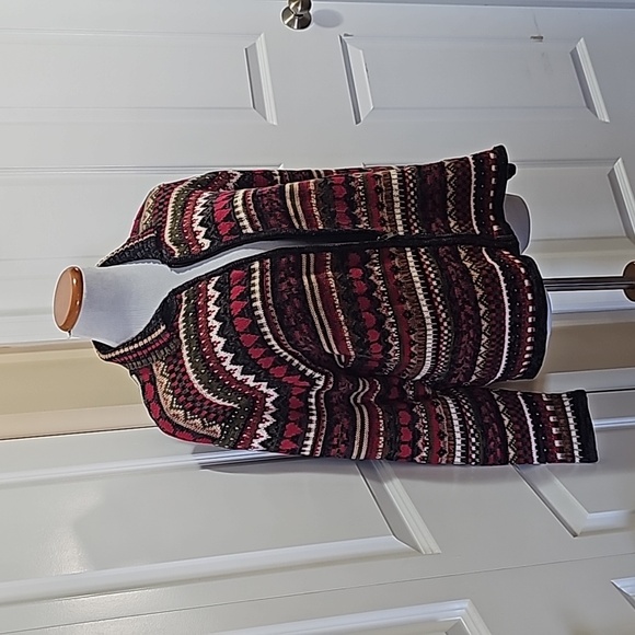 Heirloom Collections Womens Vintage Y2K Zip-up Collared Cardigan Sz XL - Picture 3 of 10